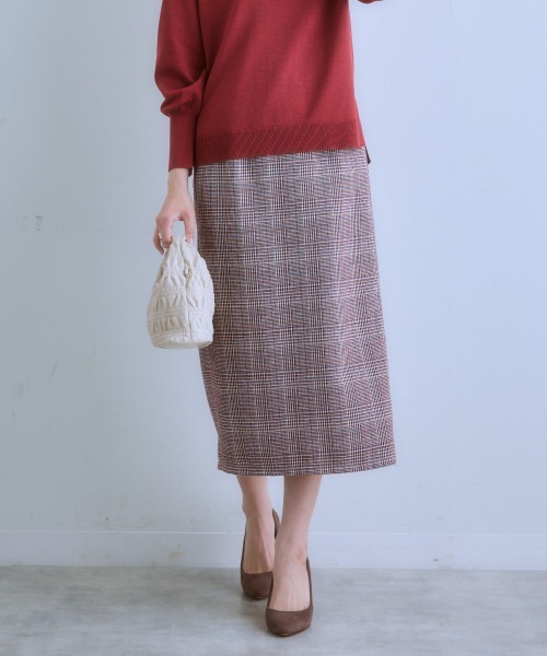 7days Life Styling（セブンデイズライフスタイリング）の「チェック柄ミディ丈スカート（スカート・レディース・ボルドー/ブラック・LL/L/M/S）」の22枚目の写真
