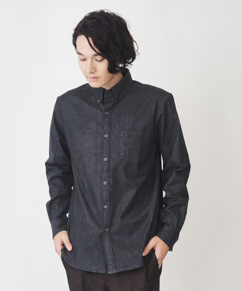 【セール】【色落ちしにくい】エバーデニムシャツ（シャツ/ブラウス）｜THE SHOP TK （ザ ショップ ティーケー ）