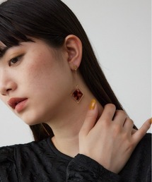アクリル×メタルアシンメトリーピアス