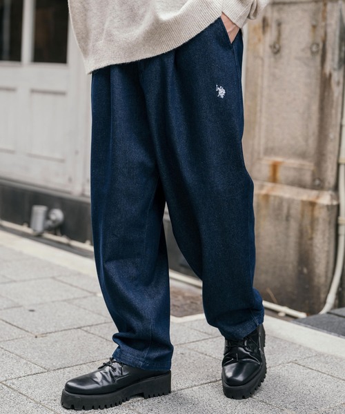 U.S. POLO ASSN.（ユーエスポロアッスン）の「新色追加 U.S. POLO ASSN. ユーエスポロアッスン デニム・TCツイルバルーンパンツ（デニムパンツ・メンズ・ブラック系/ベージュ/サックスブルー/ブルー/ブラック/オリーブ/カーキ/ワンウォッシュ・S/M/L/LL）」の8枚目の写真
