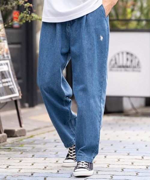 U.S. POLO ASSN.（ユーエスポロアッスン）の「新色追加 U.S. POLO ASSN. ユーエスポロアッスン デニム・TCツイルバルーンパンツ（デニムパンツ・メンズ・ブラック系/ベージュ/サックスブルー/ブルー/ブラック/オリーブ/カーキ/ワンウォッシュ・S/M/L/LL）」の19枚目の写真