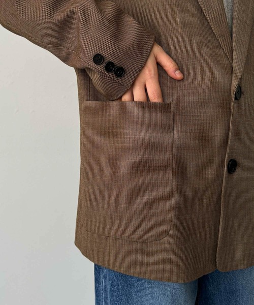 CANAL JEAN（キャナルジーン）の「diggity　チェックテーラードジャケット（テーラードジャケット・レディース・ブラウン・38/36）」の10枚目の写真