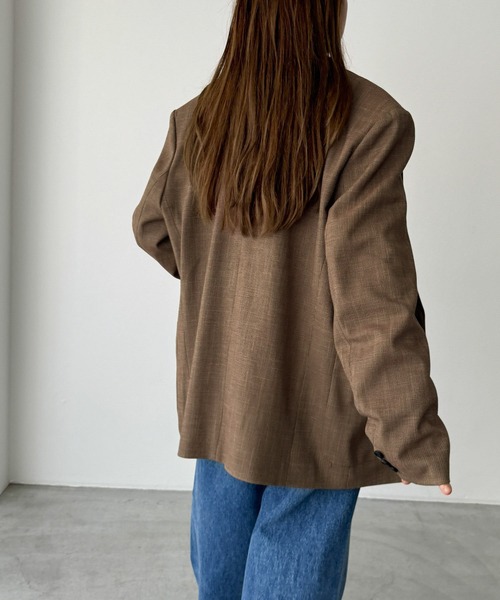 CANAL JEAN（キャナルジーン）の「diggity　チェックテーラードジャケット（テーラードジャケット・レディース・ブラウン・38/36）」の14枚目の写真