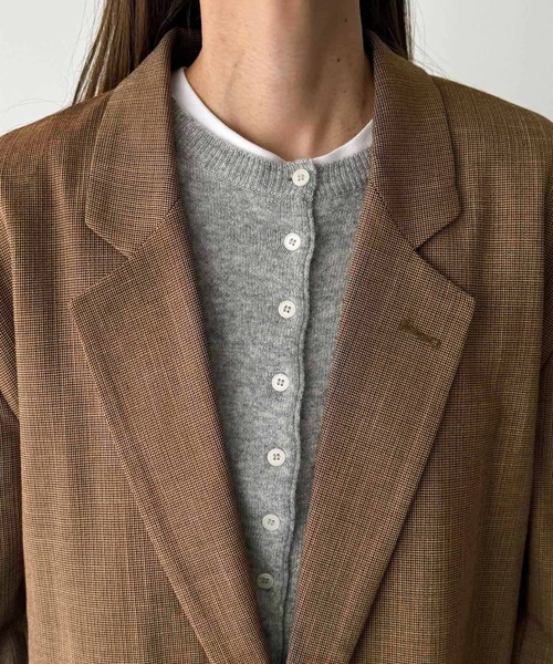 CANAL JEAN（キャナルジーン）の「diggity　チェックテーラードジャケット（テーラードジャケット・レディース・ブラウン・38/36）」の19枚目の写真