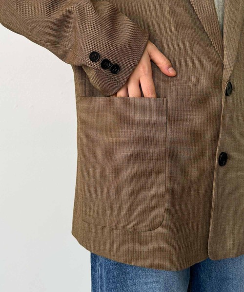 CANAL JEAN（キャナルジーン）の「diggity　チェックテーラードジャケット（テーラードジャケット・レディース・ブラウン・38/36）」の20枚目の写真