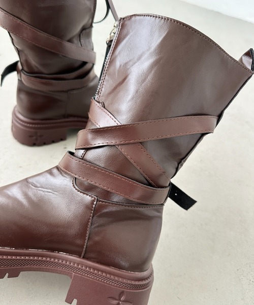 セール】ベルト付き2wayエンジニアブーツ（ブーツ）｜CLEA（クレア）の