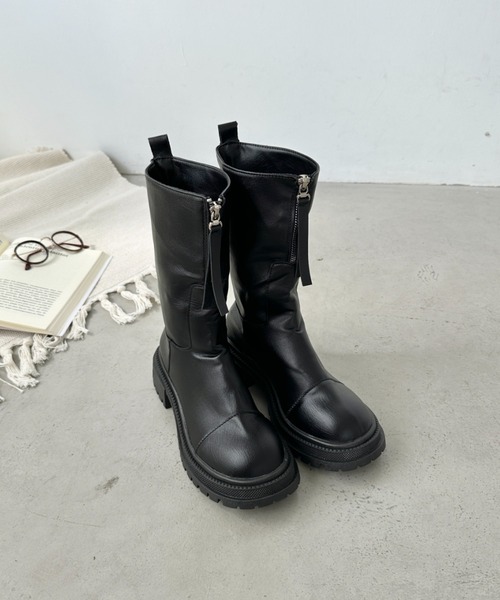 CLEA（クレア）の「ベルト付き2wayエンジニアブーツ（ブーツ・レディース・ブラウン/ブラック・23.5cm/24.5cm）」の22枚目の写真