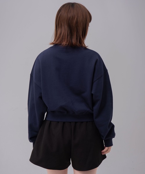 MAHAGRID（マハグリッド）の「『mahagrid/マハグリッド』 SWEET SOUND CROP SWEATSHIRT/スウィートサウンド クロップ スウェットシャツ（スウェット・レディース・アイボリー/ネイビー・FREE）」の7枚目の写真