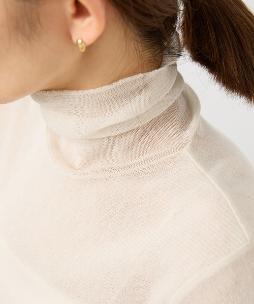VERMEIL par iena(ヴェルメイユパーイエナ)の「fine cotton チュールシアタートル(Tシャツ/カットソー・レディース・ブラック/アイボリー・FREE)」の11枚目の写真
