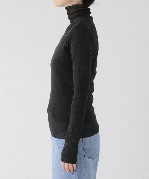 VERMEIL par iena(ヴェルメイユパーイエナ)の「fine cotton チュールシアタートル(Tシャツ/カットソー・レディース・ブラック/アイボリー・FREE)」の17枚目の写真