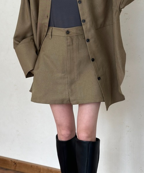 Per sist ence（パーシエンス）の「ヘザーエステルツイルミニスカート（スカート・レディース・アイボリー/ブラック/チャコールグレー/ベージュ・FREE）」の20枚目の写真