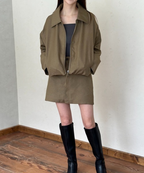 Per sist ence（パーシエンス）の「ヘザーエステルツイルミニスカート（スカート・レディース・アイボリー/ブラック/チャコールグレー/ベージュ・FREE）」の13枚目の写真