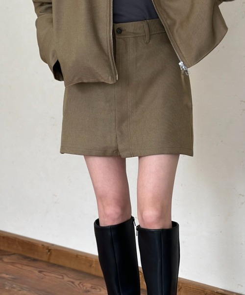 Per sist ence（パーシエンス）の「ヘザーエステルツイルミニスカート（スカート・レディース・アイボリー/ブラック/チャコールグレー/ベージュ・FREE）」の14枚目の写真