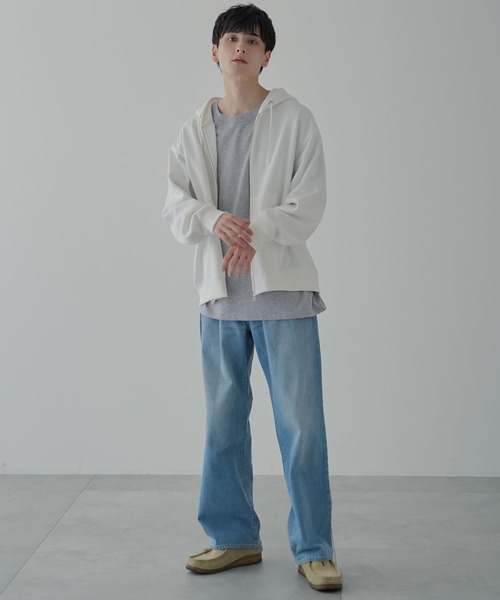 WEGO（ウィゴー）の「WEGO/リラックスフィットダブルZIPパーカー（スウェット・メンズ・ブラック/ホワイト/杢グレー・LARGE/MEDIUM/SMALL）」の21枚目の写真