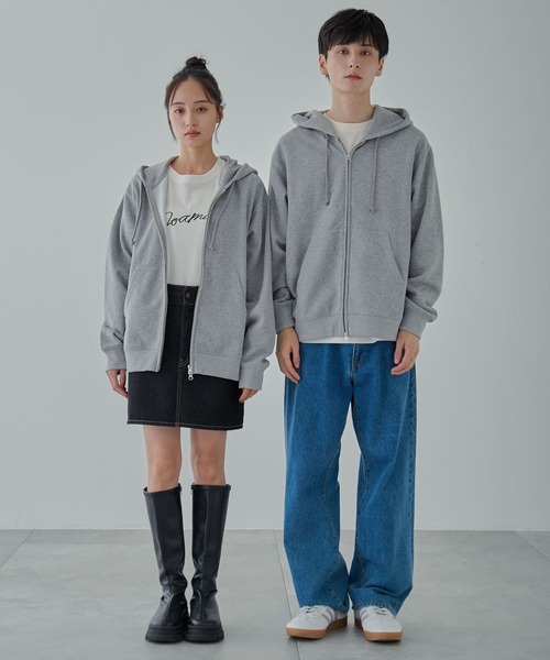 セール】WEGO/リラックスフィットダブルZIPパーカー（スウェット