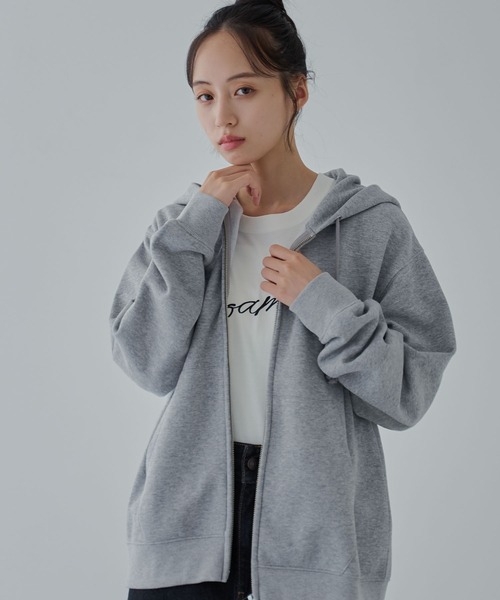 セール】WEGO/リラックスフィットダブルZIPパーカー（スウェット