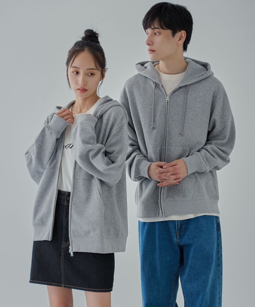 セール】WEGO/リラックスフィットダブルZIPパーカー（スウェット