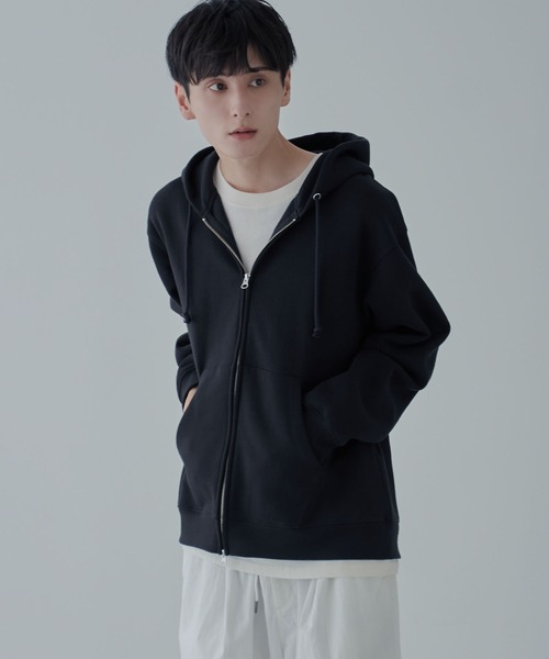 WEGO（ウィゴー）の「WEGO/リラックスフィットダブルZIPパーカー（スウェット・メンズ・ブラック/ホワイト/杢グレー・LARGE/MEDIUM/SMALL）」の5枚目の写真