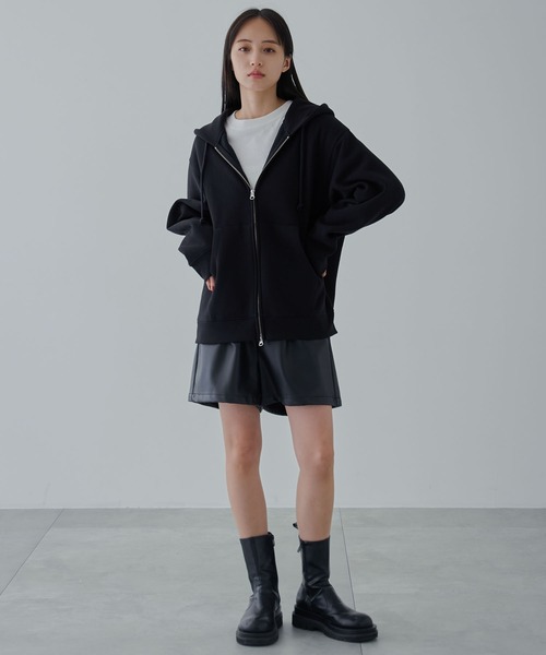 WEGO（ウィゴー）の「WEGO/リラックスフィットダブルZIPパーカー（スウェット・メンズ・ブラック/ホワイト/杢グレー・LARGE/MEDIUM/SMALL）」の12枚目の写真