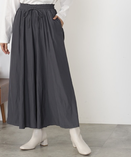 FOUND GOOD（ファウンドグッド）の「サラツヤフレアワイドP3（その他パンツ・レディース・グレー系1/グレー系8/アイボリー/ブラウン系3/グレー系・M/L/S）」の4枚目の写真