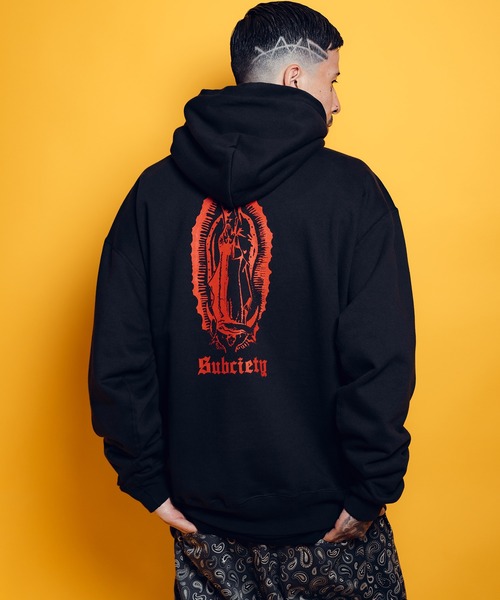 ルードギャラリー　ジップパーカー　マリア 背面プリント　ロゴ　マリアフーディー RUDE GALLERY】ルードギャラリー MARIA HOODIE (BLACK) プルオーバー