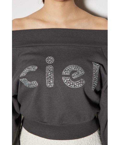 rienda（リエンダ）の「オフショルビッグロゴスウェットトップス 秋服 冬服 トレーナー（スウェット・レディース・ホワイト/ピンク/グレー・FREE）」の12枚目の写真