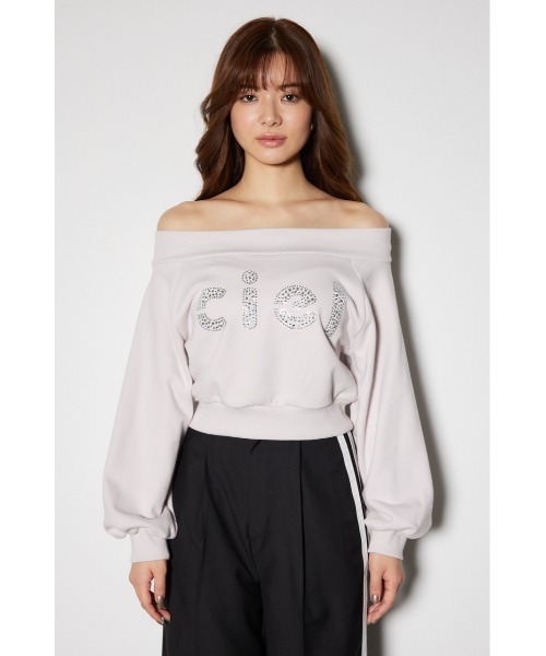 rienda（リエンダ）の「オフショルビッグロゴスウェットトップス 秋服 冬服 トレーナー（スウェット・レディース・ホワイト/ピンク/グレー・FREE）」の17枚目の写真