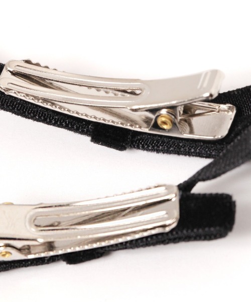 niko and...（ニコアンド）の「WベロアリボンSETクリップ（バレッタ/ヘアクリップ・レディース・ボルドー/ブラック/グレー・0）」の6枚目の写真