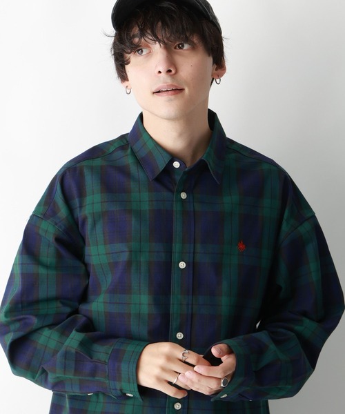 POLO BCS（ポロ ビーシーエス）の「【POLO BCS/ポロ・ビーシーエス】オーバーサイズチェックシャツ（シャツ/ブラウス・メンズ・グリーン系その他/ブルー系その他・MEDIUM/LARGE）」の5枚目の写真