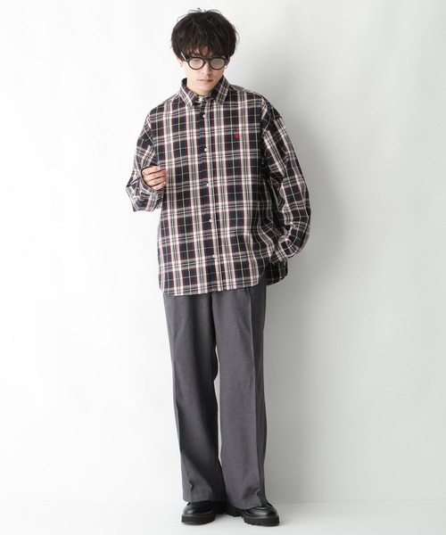 POLO BCS（ポロ ビーシーエス）の「【POLO BCS/ポロ・ビーシーエス】オーバーサイズチェックシャツ（シャツ/ブラウス・メンズ・グリーン系その他/ブルー系その他・MEDIUM/LARGE）」の7枚目の写真