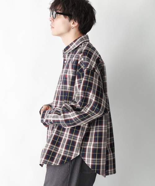 POLO BCS（ポロ ビーシーエス）の「【POLO BCS/ポロ・ビーシーエス】オーバーサイズチェックシャツ（シャツ/ブラウス・メンズ・グリーン系その他/ブルー系その他・MEDIUM/LARGE）」の10枚目の写真