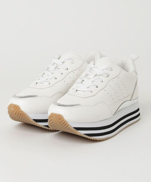 【セール】lus. ダブルライン厚底スニーカー（スニーカー）｜lus.（ラスドット）