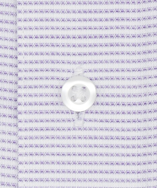 TOKYO SHIRTS（トウキョウシャツ）の「透け防止 形態安定ノーアイロン クレリックボタンダウン 長袖ビジネスワイシャツ（ビジネスシャツ・メンズ・パープル・首回り39cm-裄丈80cm/首回り39cm-裄丈84cm/首回り41cm-裄丈82cm/首回り41cm-裄丈86cm/首回り42cm-裄丈82cm/首回り42cm-裄丈86cm/首回り43cm-裄丈82cm/首回り43cm-裄丈86cm/首回り37cm-裄丈80cm/首回り37cm-裄丈84cm）」の4枚目の写真