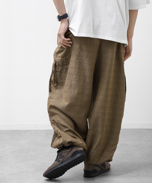 MARAI(マーライ)の「エスニック柄 バルーンカーゴパンツ サルエルパンツ イージーパンツ(カーゴパンツ・レディース・ブラウン/レッド/イエロー/ネイビー/ダークグリーン/ブラック/ブルー/グリーン/オレンジ・FREE)」の16枚目の写真