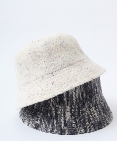 Sense of Grace（センスオブグレース）の「縮絨サーモニット　バケットハット（ハット・メンズ・グレー/アイボリー・FREE）」の7枚目の写真