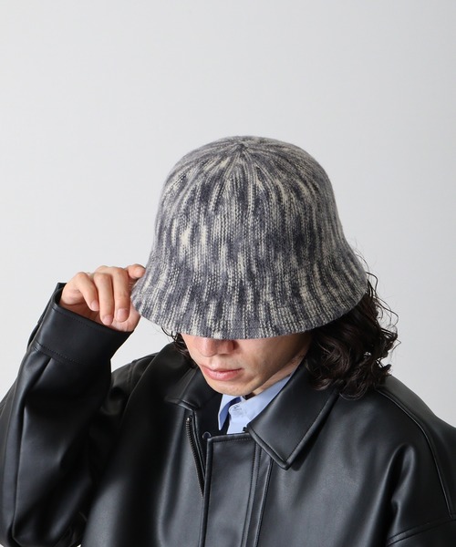 Sense of Grace（センスオブグレース）の「縮絨サーモニット　バケットハット（ハット・メンズ・グレー/アイボリー・FREE）」の3枚目の写真