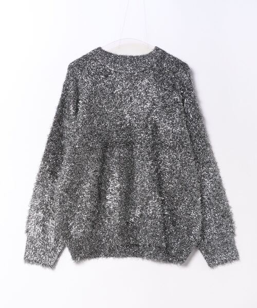 スタイルブロック STYLEBLOCK グリッターニットクルーネックプルオーバー （ブラック） スタイルブロック STYLEBLOCK グリッターニットクルーネックプル