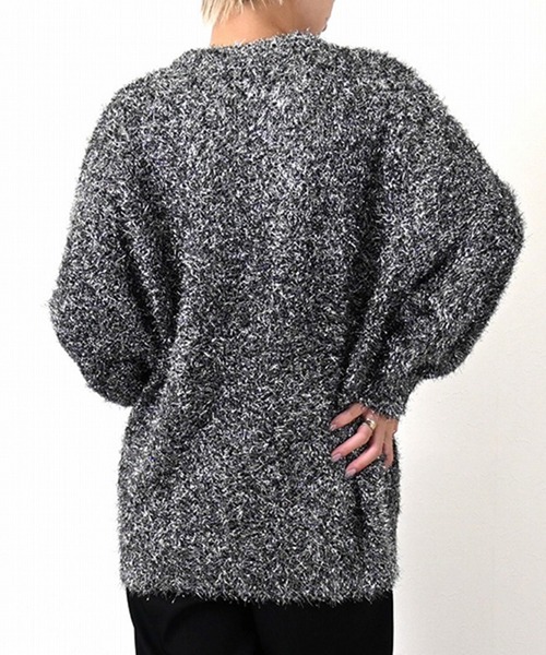 スタイルブロック STYLEBLOCK グリッターニットクルーネックプルオーバー （ブラック） セール】グリッターニットクルーネックプルオーバー（ニット