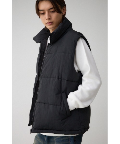 AZUL by moussy(アズールバイマウジー)の「スタンドカラー中綿ベスト(ダウンベスト・メンズ・グレー/オフホワイト/ブラック・FREE)」の15枚目の写真
