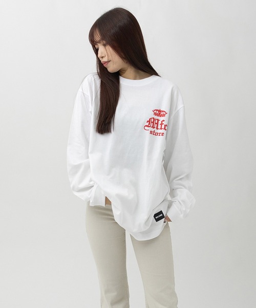 MFC STORE（エムエフシーストア）の「MFC STORE CRN LOGO L/S TEE（Tシャツ/カットソー・メンズ・アッシュ/ブラック/ホワイト・XL/L/S/M）」の4枚目の写真