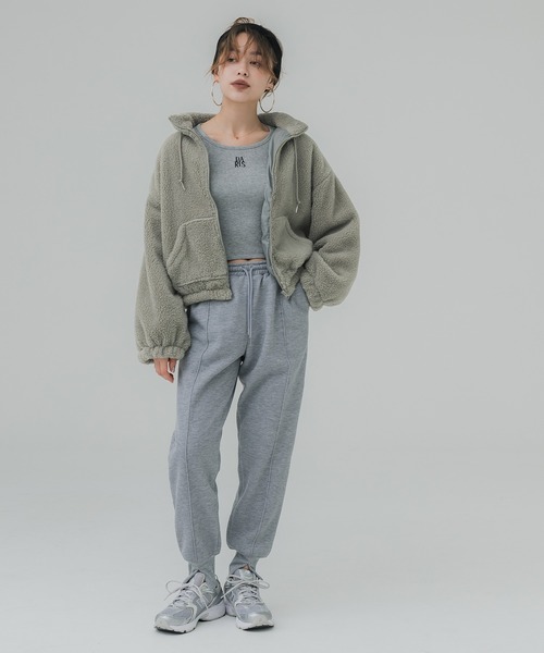 coca(coca)(コカ)の「【WEB限定セール】ボアジップアップブルゾン(ブルゾン・レディース・チャコール/カーキ/アイボリー・L/M)」の14枚目の写真