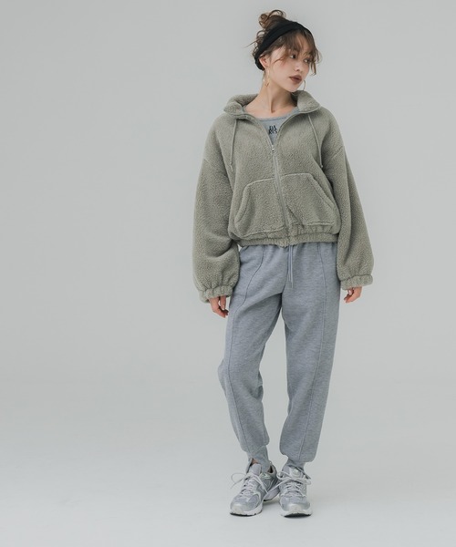 coca(coca)(コカ)の「【WEB限定セール】ボアジップアップブルゾン(ブルゾン・レディース・チャコール/カーキ/アイボリー・L/M)」の16枚目の写真