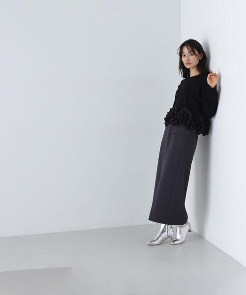 【セール】◇アシメスリットポケットスカート（スカート）｜NATURAL BEAUTY BASIC（ナチュラルビューティーベーシック）