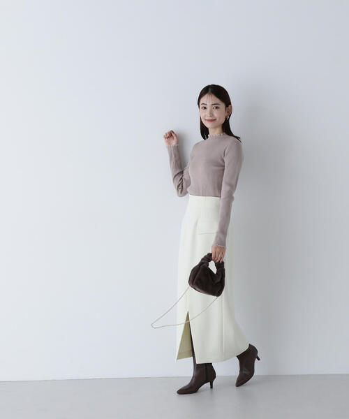 【セール】◇アシメスリットポケットスカート（スカート）｜NATURAL BEAUTY BASIC（ナチュラルビューティーベーシック）