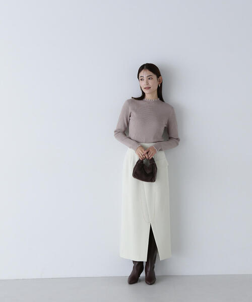 【セール】◇アシメスリットポケットスカート（スカート）｜NATURAL BEAUTY BASIC（ナチュラルビューティーベーシック）