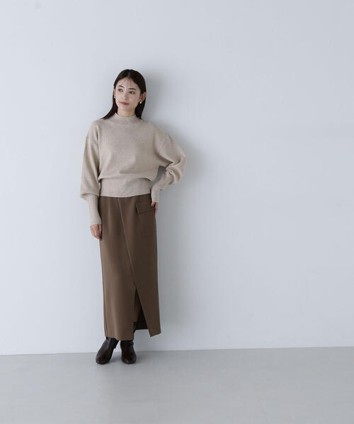 【セール】◇アシメスリットポケットスカート（スカート）｜NATURAL BEAUTY BASIC（ナチュラルビューティーベーシック）