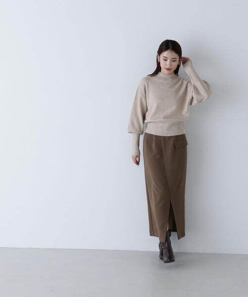 【セール】◇アシメスリットポケットスカート（スカート）｜NATURAL BEAUTY BASIC（ナチュラルビューティーベーシック）