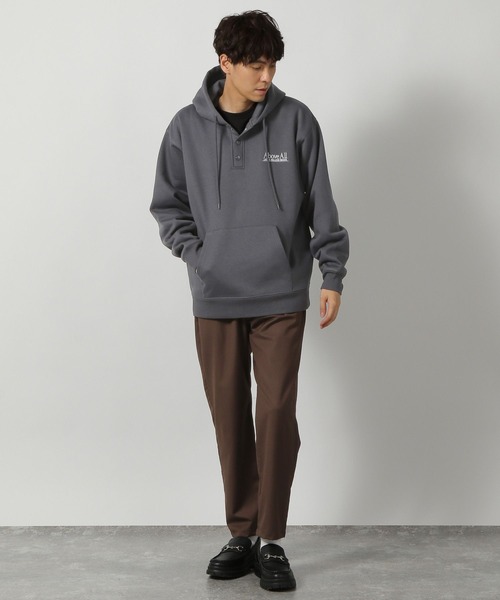 LAKOLE（ラコレ）の「スナップ刺繍パーカー / 149701（パーカー・メンズ・グリーン/ライトグレー/チャコール・MEDIUM/LARGE）」の6枚目の写真