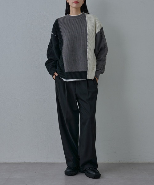 COLONY 2139（コロニートゥーワンスリーナイン）の「クレイジードッキングニット（ニット/セーター・メンズ・ネイビー/ブラック・MEDIUM/LARGE）」の11枚目の写真