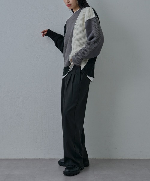 COLONY 2139（コロニートゥーワンスリーナイン）の「クレイジードッキングニット（ニット/セーター・メンズ・ネイビー/ブラック・MEDIUM/LARGE）」の13枚目の写真